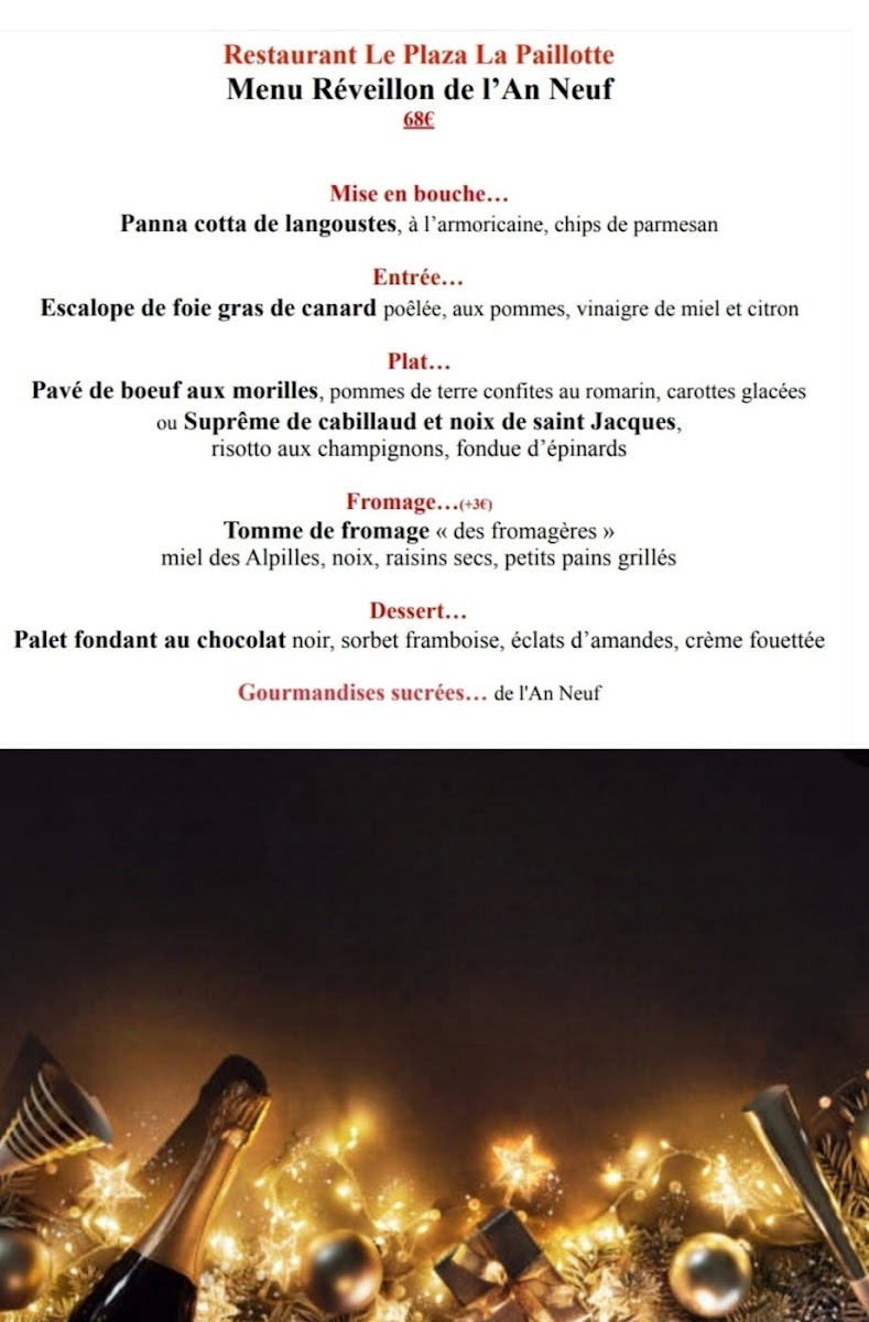 Restaurant Le Plaza-La Paillotte Photo Menu 9
