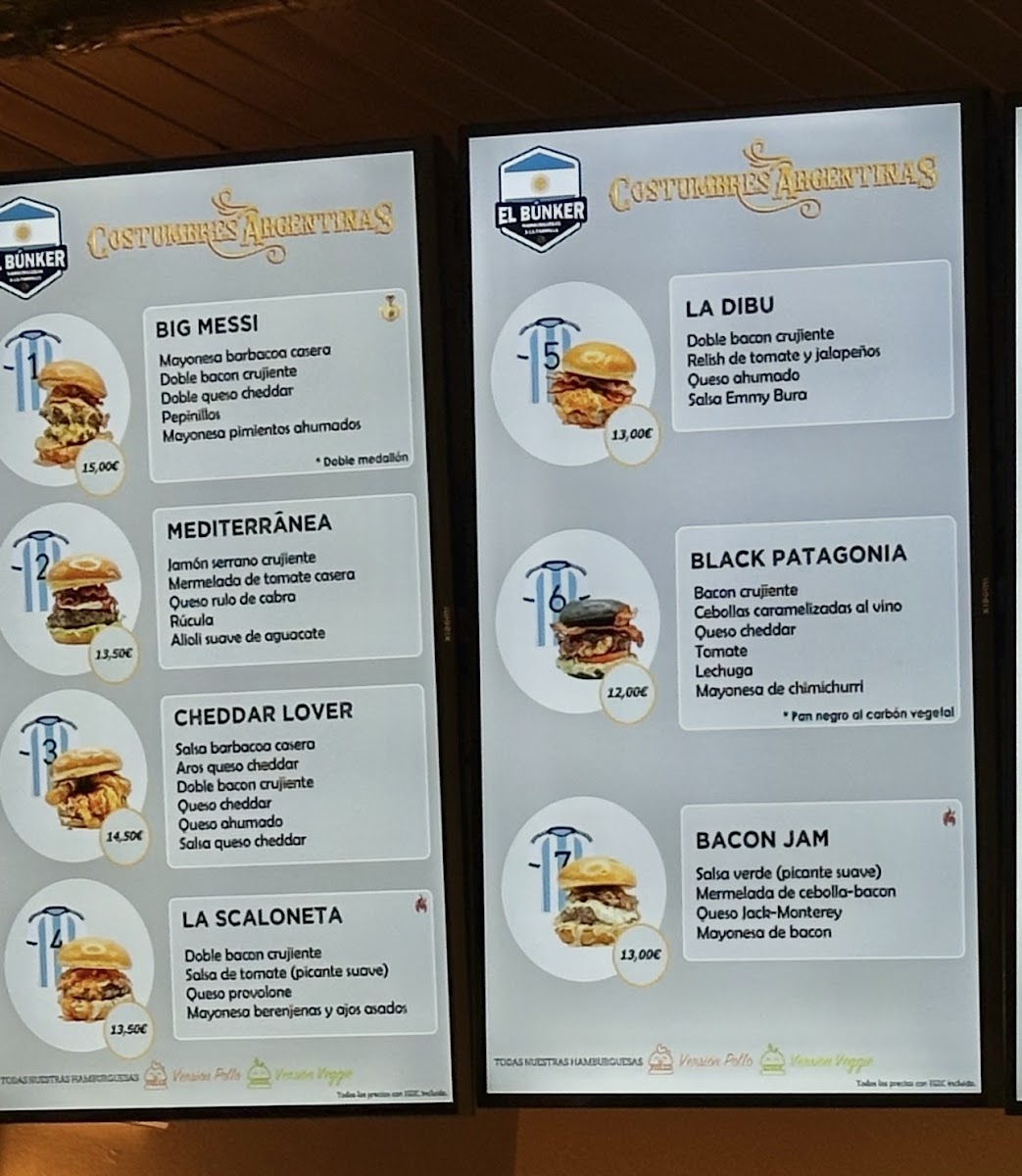 El Búnker Photo Menu 3
