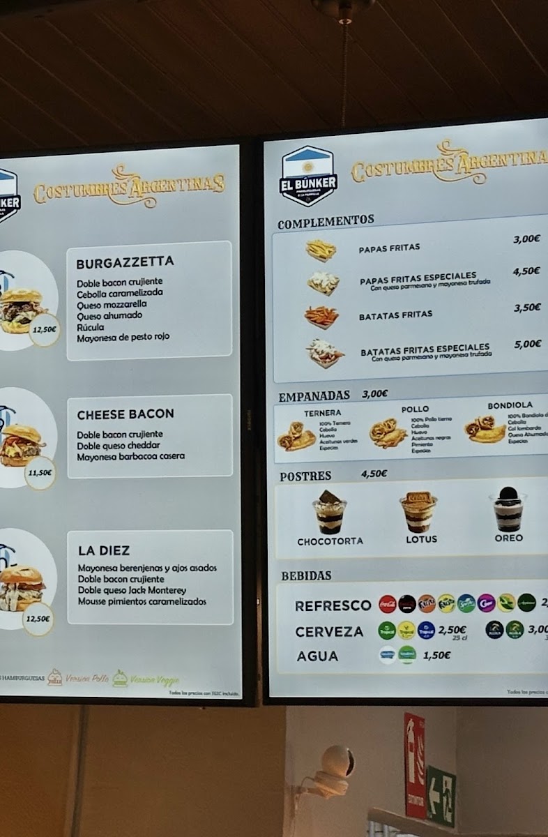 El Búnker Photo Menu 4