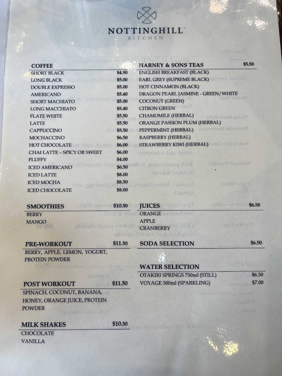 Nottinghill Kitchen and Cafe Photo Menu 5