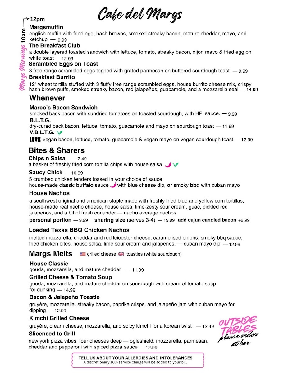 Cafe del Margs Photo Menu 3