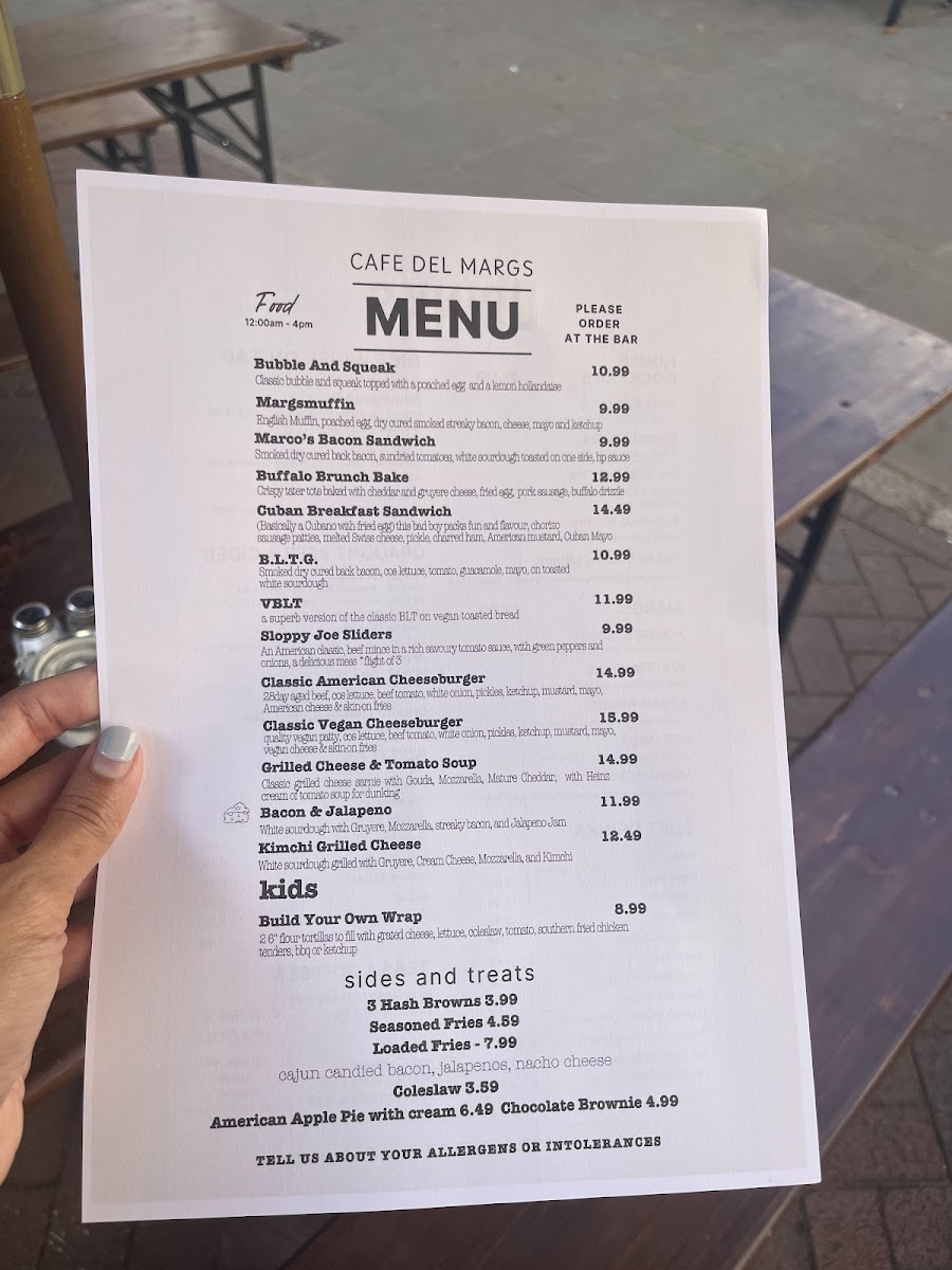 Cafe del Margs Photo Menu 6