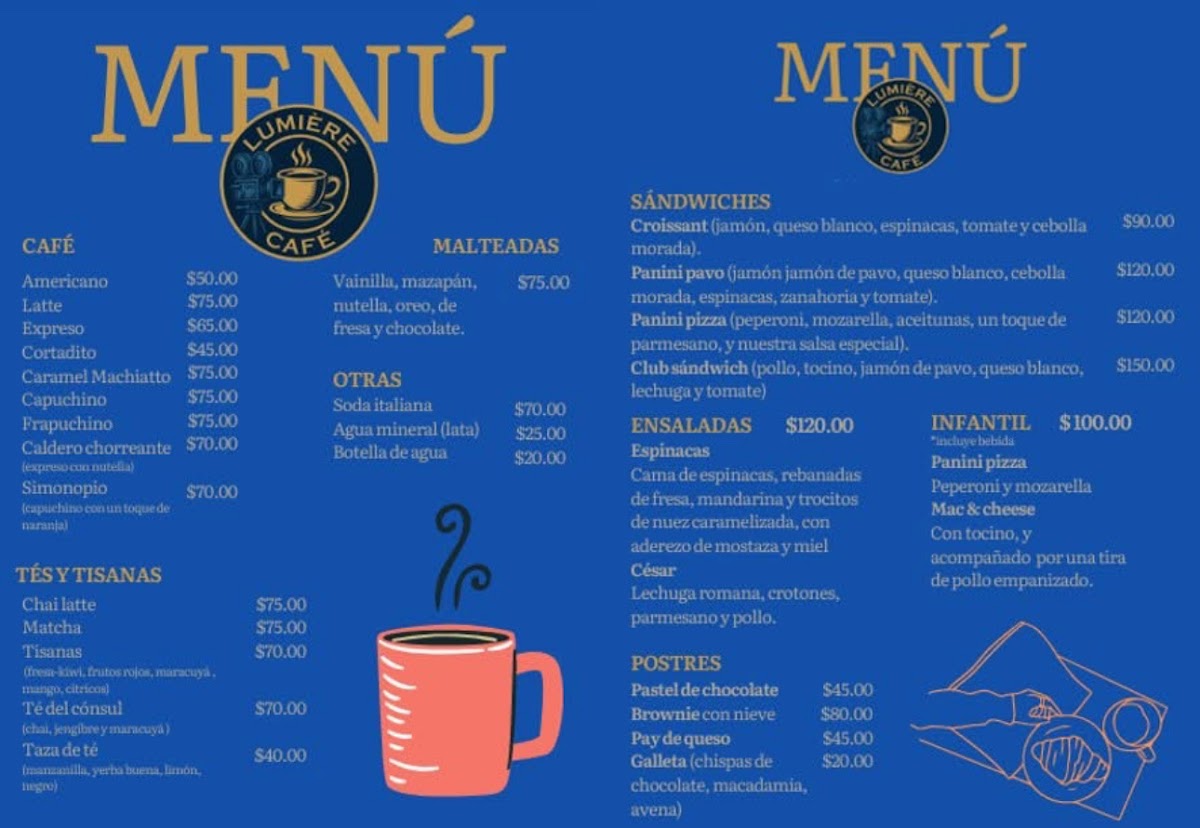 Lumière Café Photo Menu 2