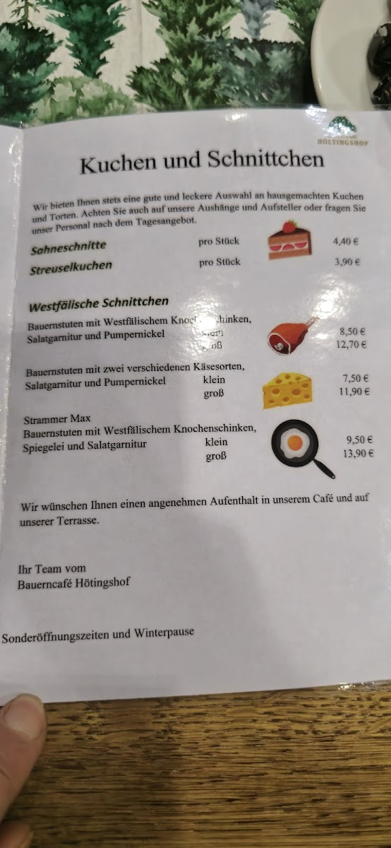 Bauerncafe Höltingshof Photo Menu 1