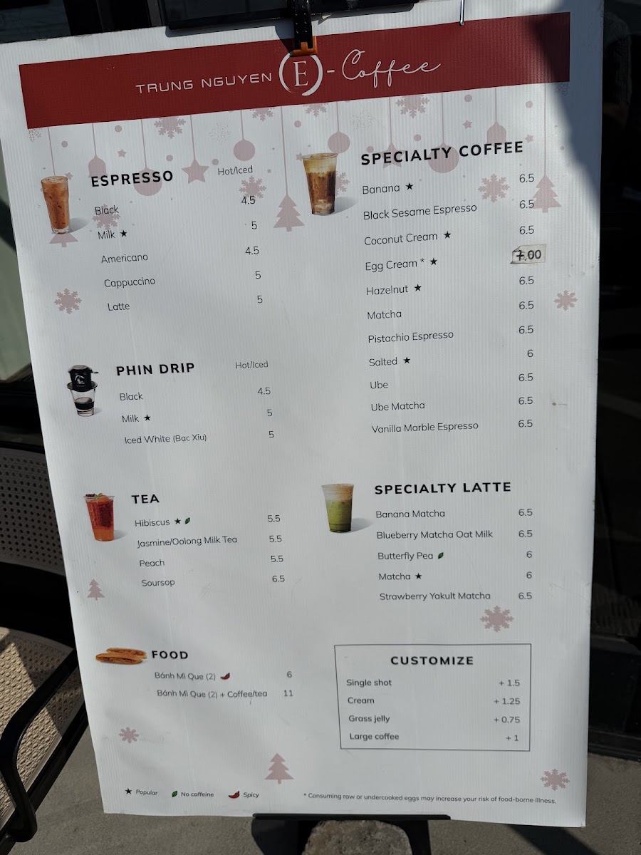 Trung Nguyen E-Coffee Photo Menu 5