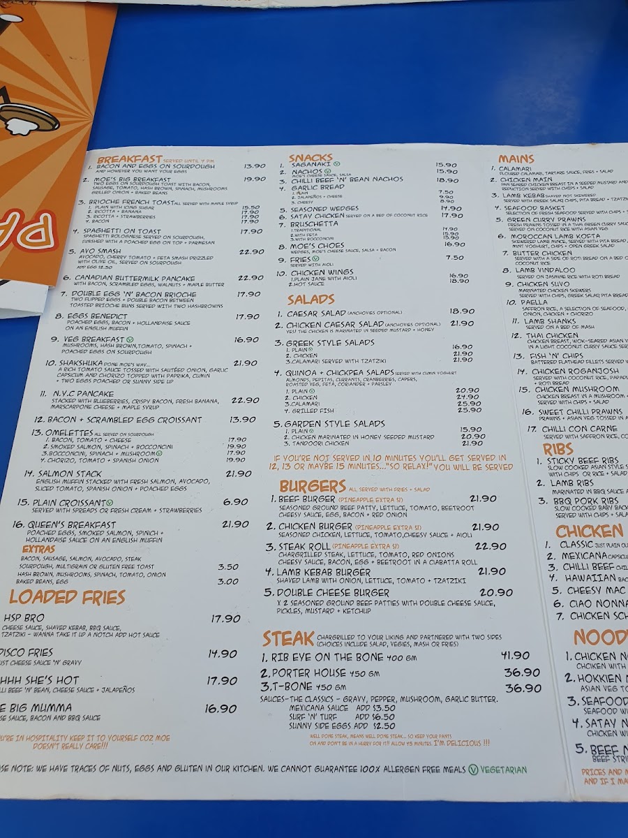 Lazy Moe's Melton Photo Menu 3