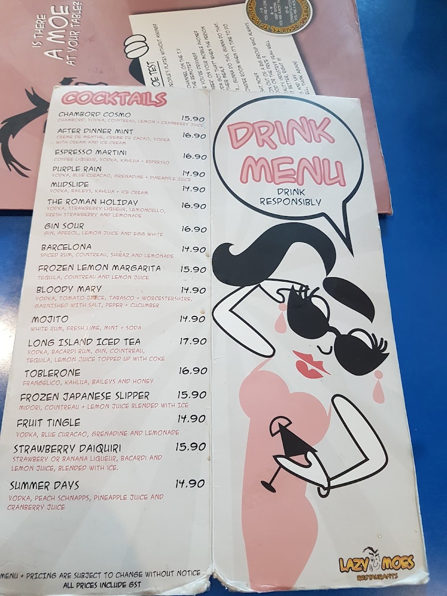 Lazy Moe's Melton Photo Menu 9