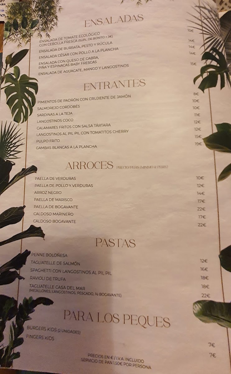 CASA DEL MAR Tapas Bar Restaurant Photo Menu 10