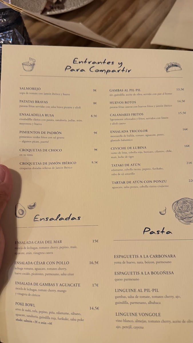 CASA DEL MAR Tapas Bar Restaurant Photo Menu 2
