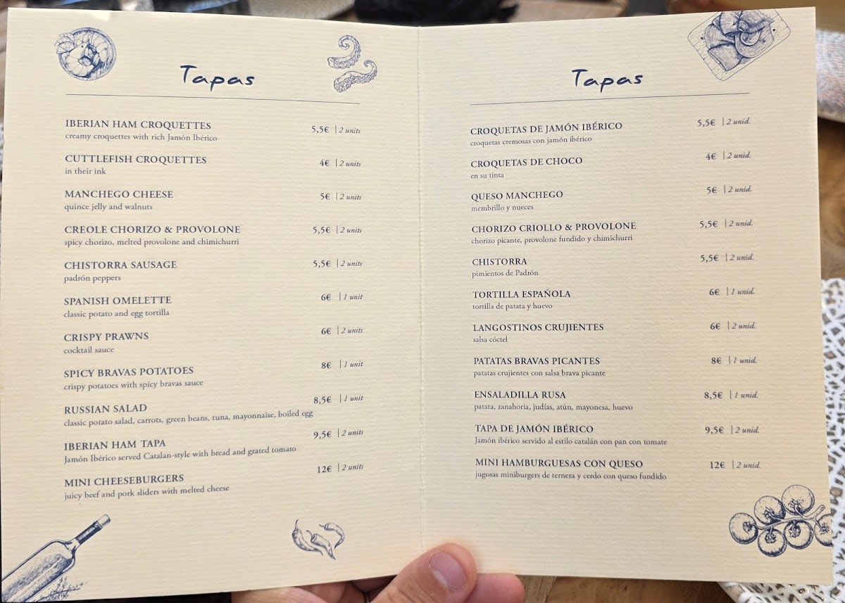 CASA DEL MAR Tapas Bar Restaurant Photo Menu 3