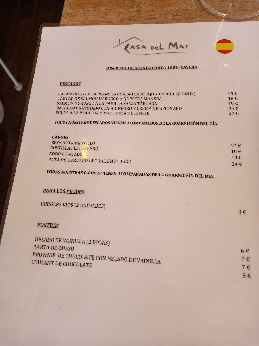 CASA DEL MAR Tapas Bar Restaurant Photo Menu 4