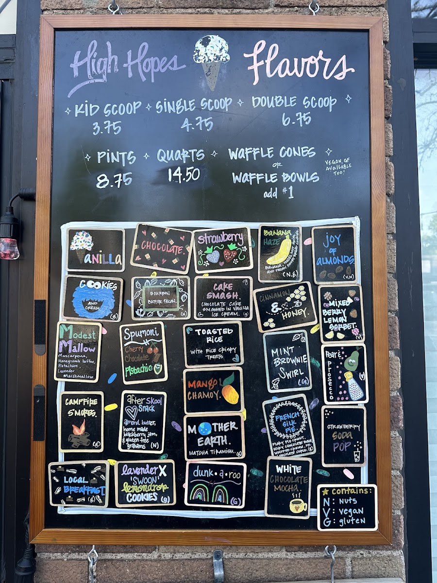 High Hopes Ice Cream Photo Menu 10