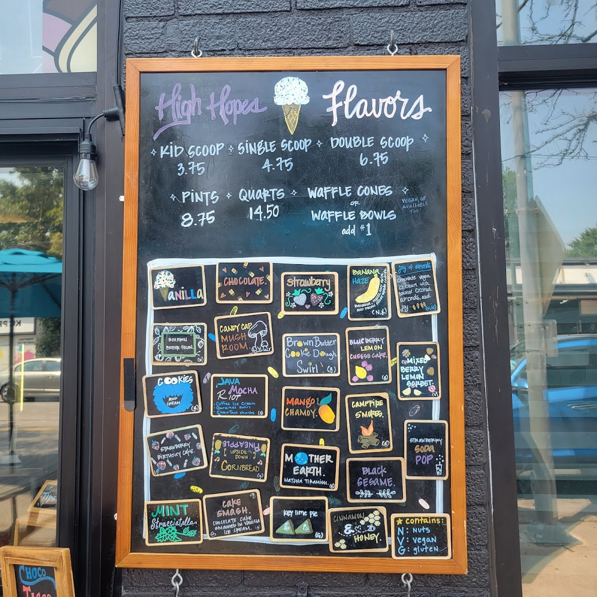 High Hopes Ice Cream Photo Menu 3