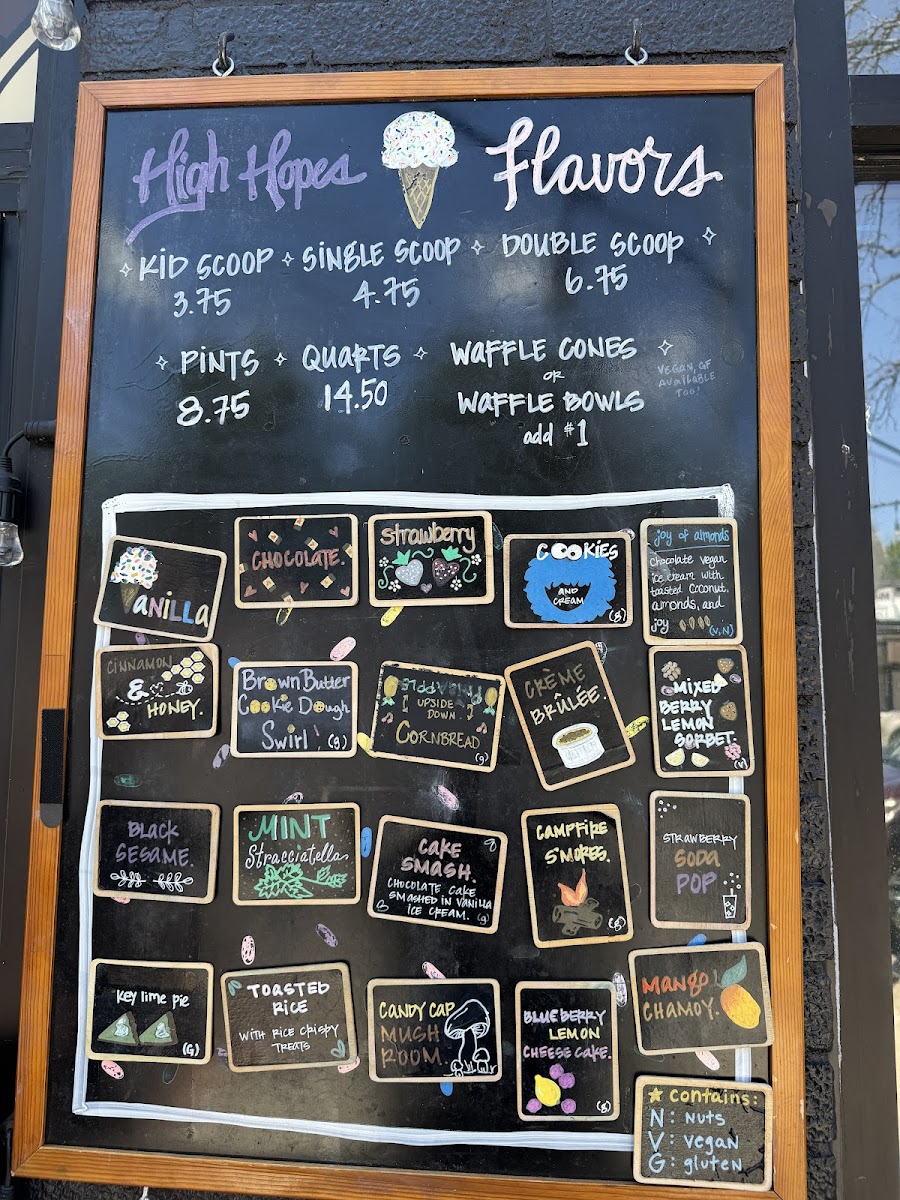 High Hopes Ice Cream Photo Menu 7