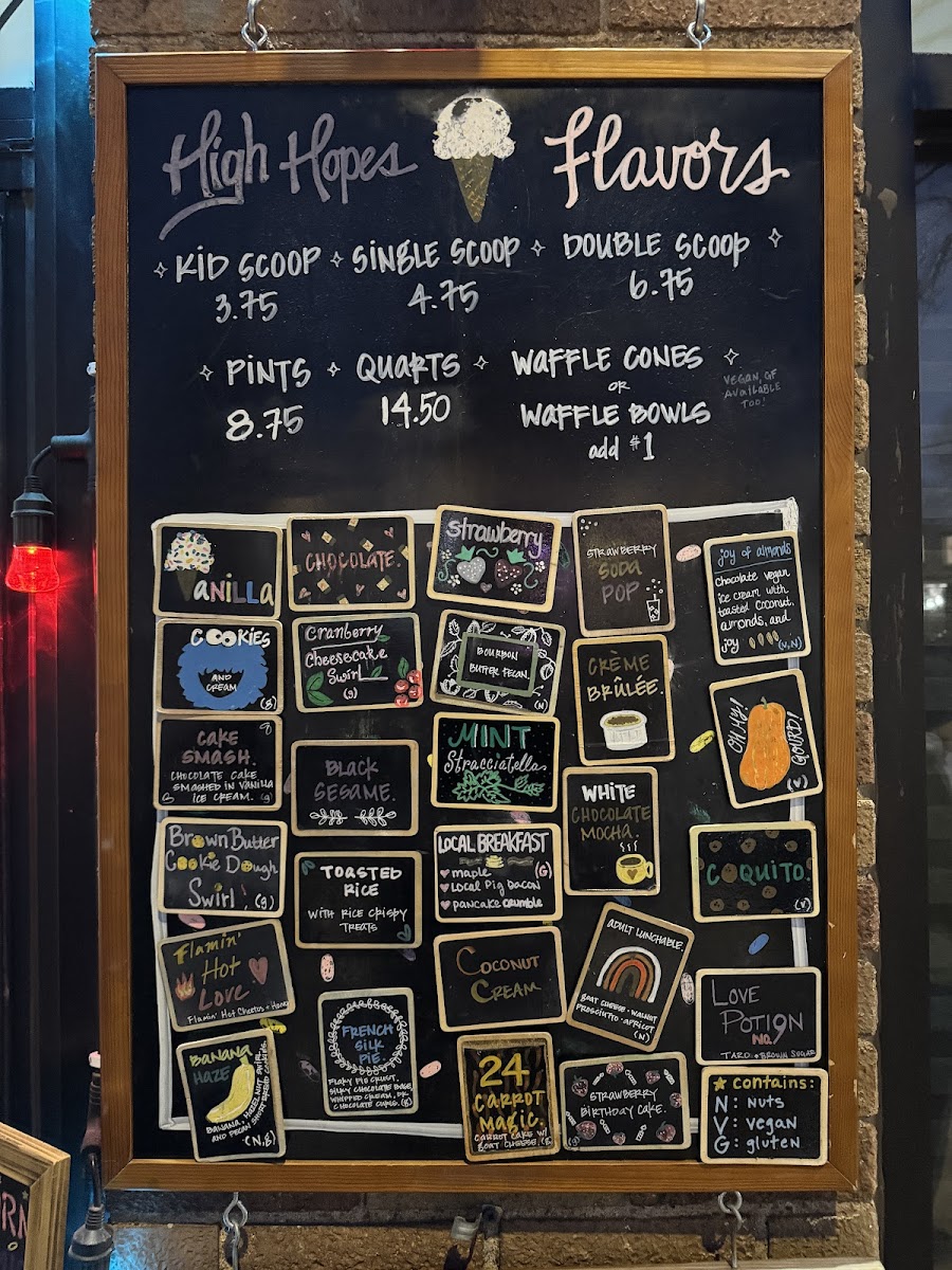 High Hopes Ice Cream Photo Menu 8