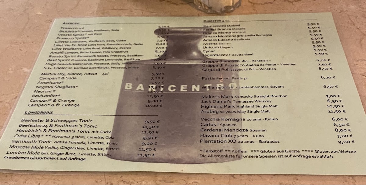 Bar-i-Centro Photo Menu 1