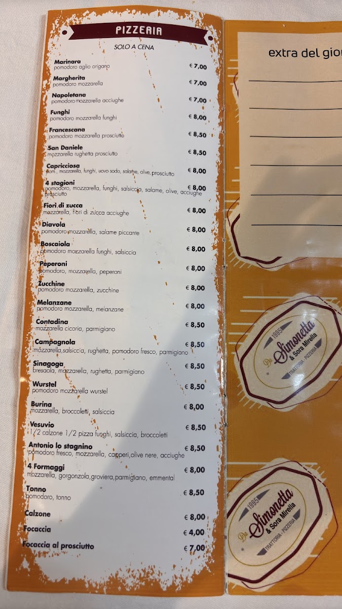 Trattoria Pizzeria Da Simonetta Photo Menu 7