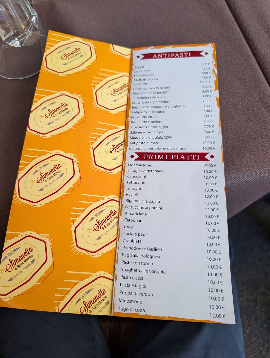 Trattoria Pizzeria Da Simonetta Photo Menu 8