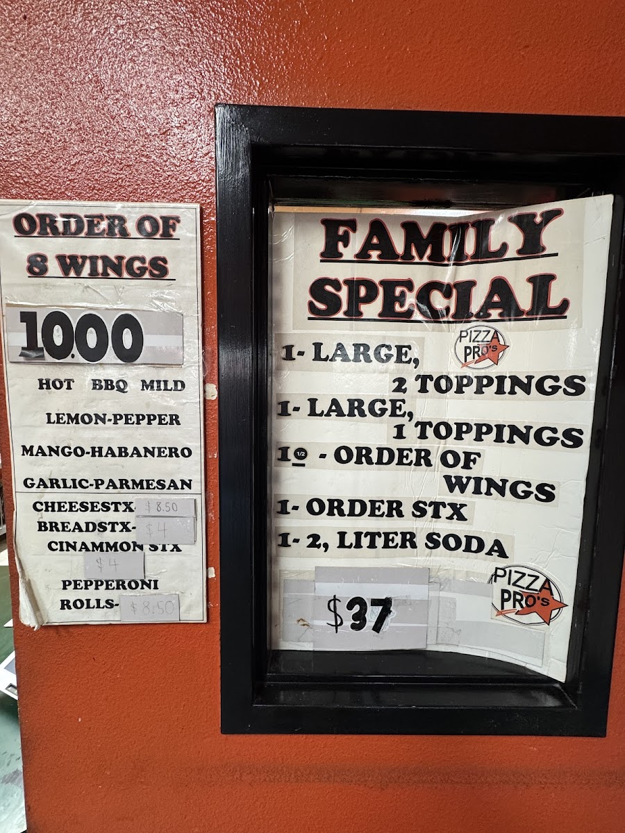 Pizza Pros Photo Menu 2