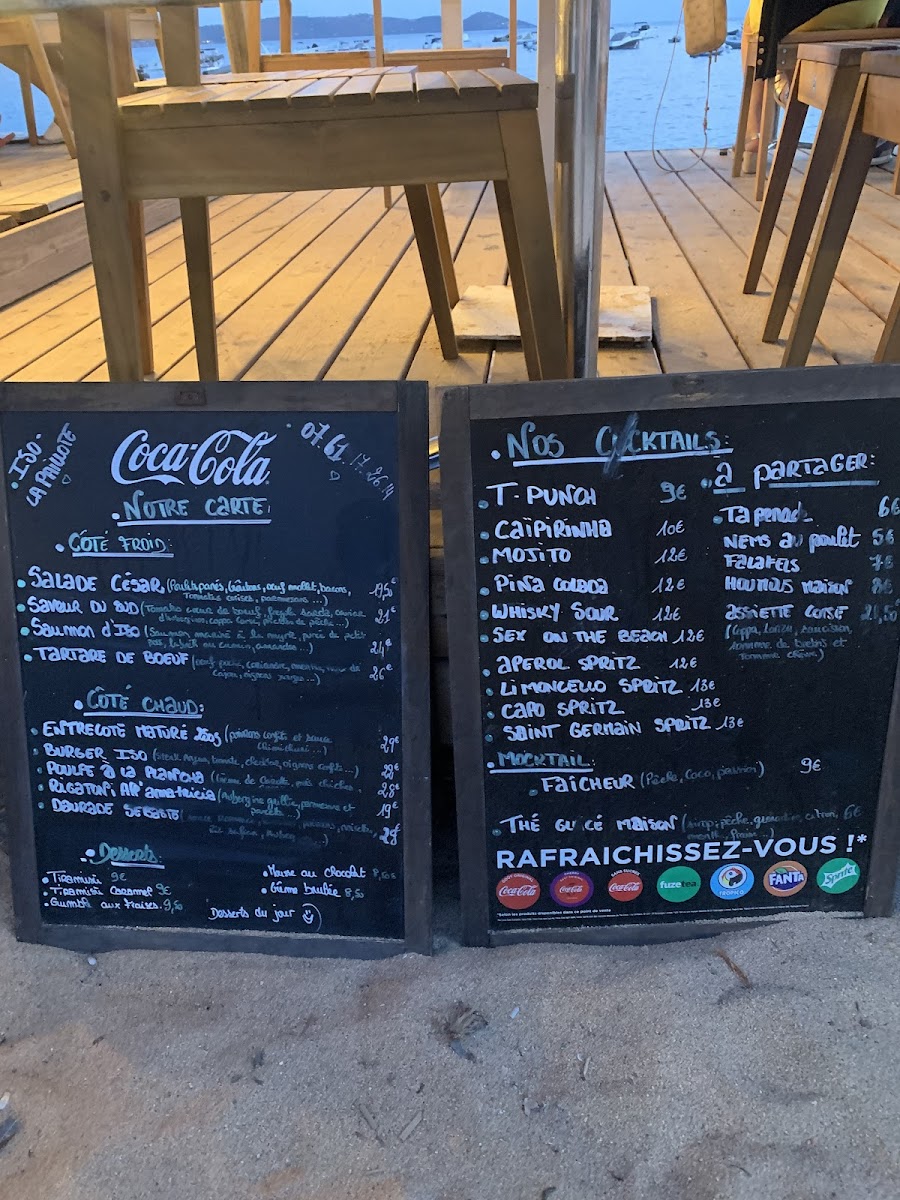 ISO - La Paillote / Ex Cala Nautique Photo Menu 2