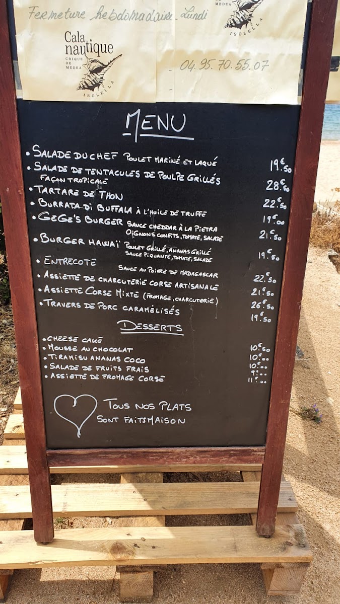 ISO - La Paillote / Ex Cala Nautique Photo Menu 4