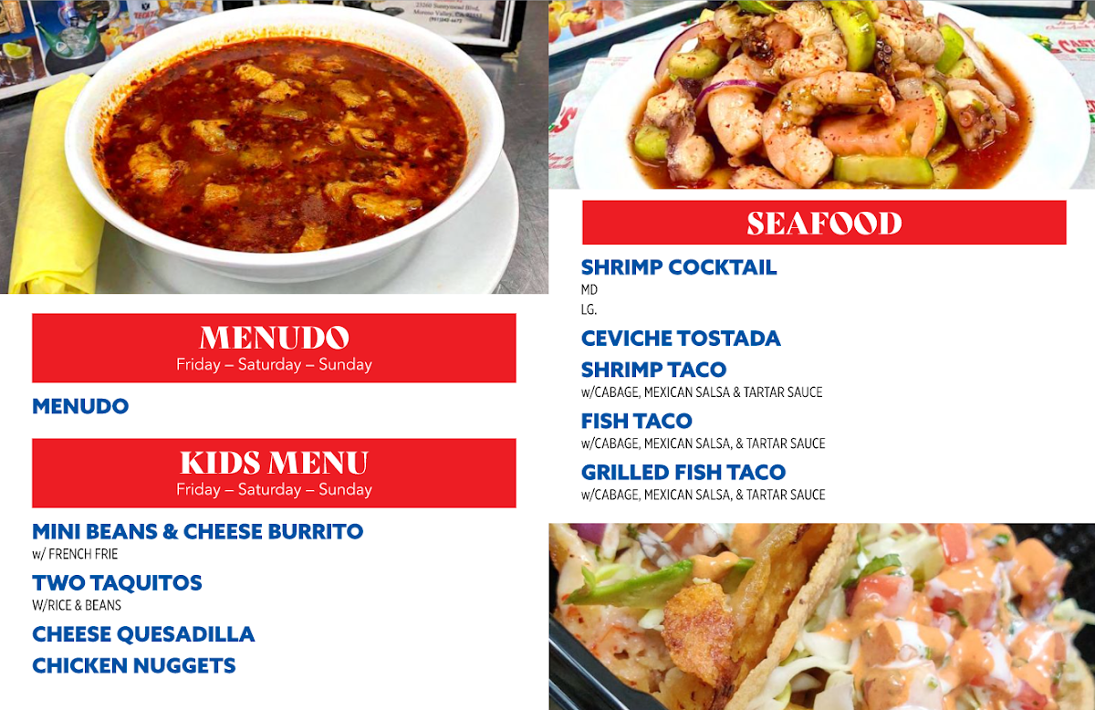 Castañeda's Mexican Food Photo Menu 10
