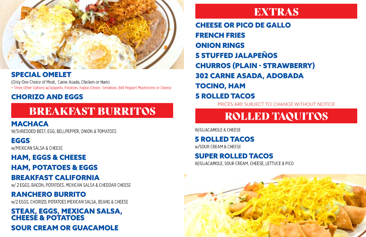 Castañeda's Mexican Food Photo Menu 5