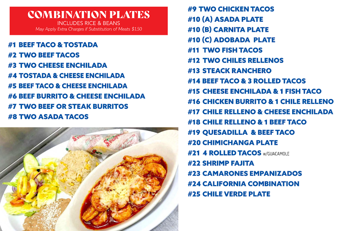 Castañeda's Mexican Food Photo Menu 8