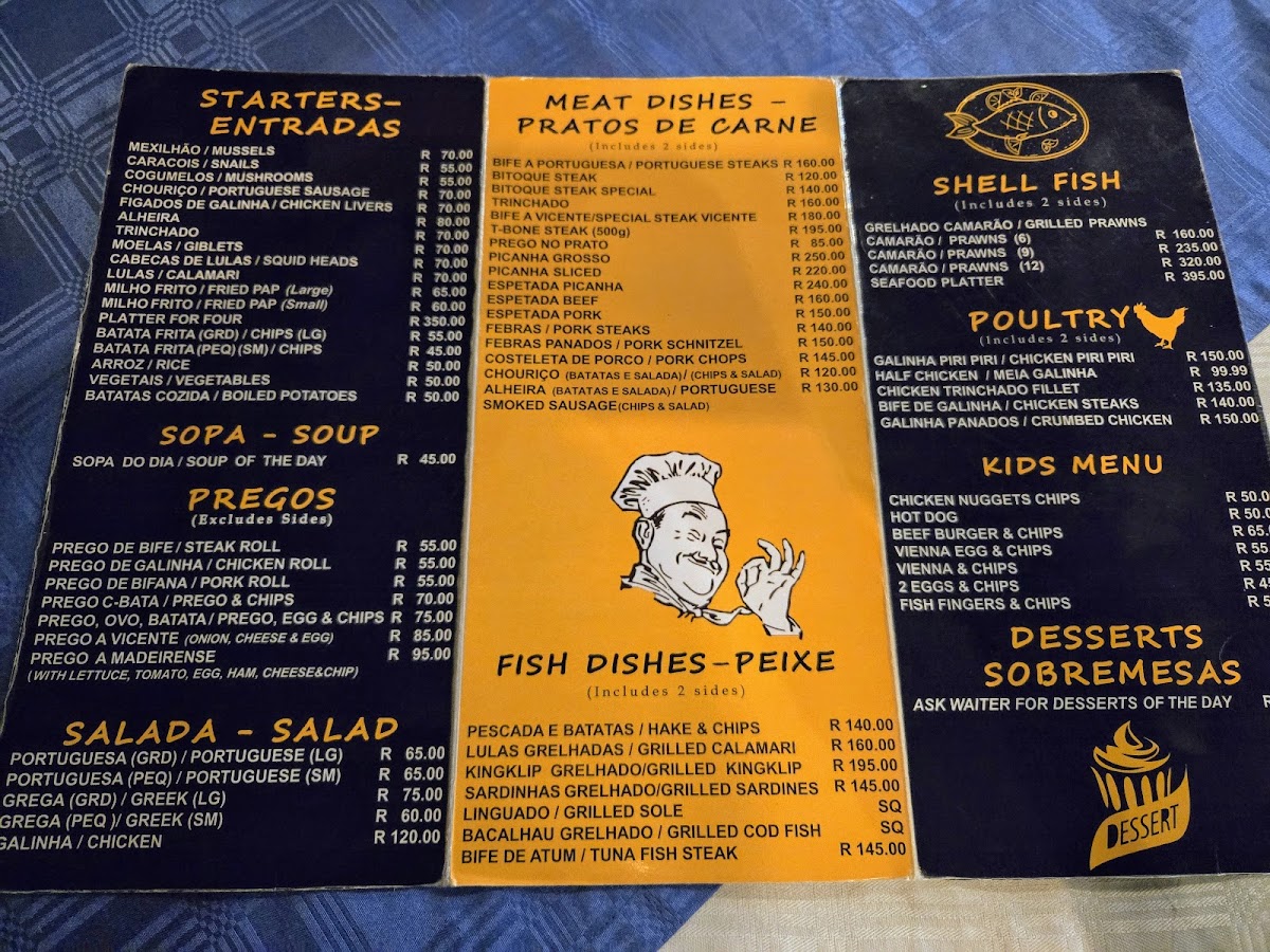 O'Vicente Portuguese Restaurant Photo Menu 2