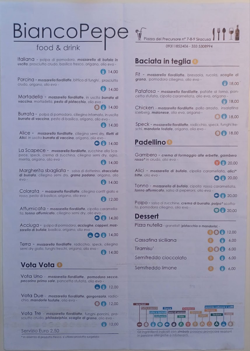 A Pizzeria Ortigia Ristorante - BiancoPepe Food&Drink Photo Menu 2