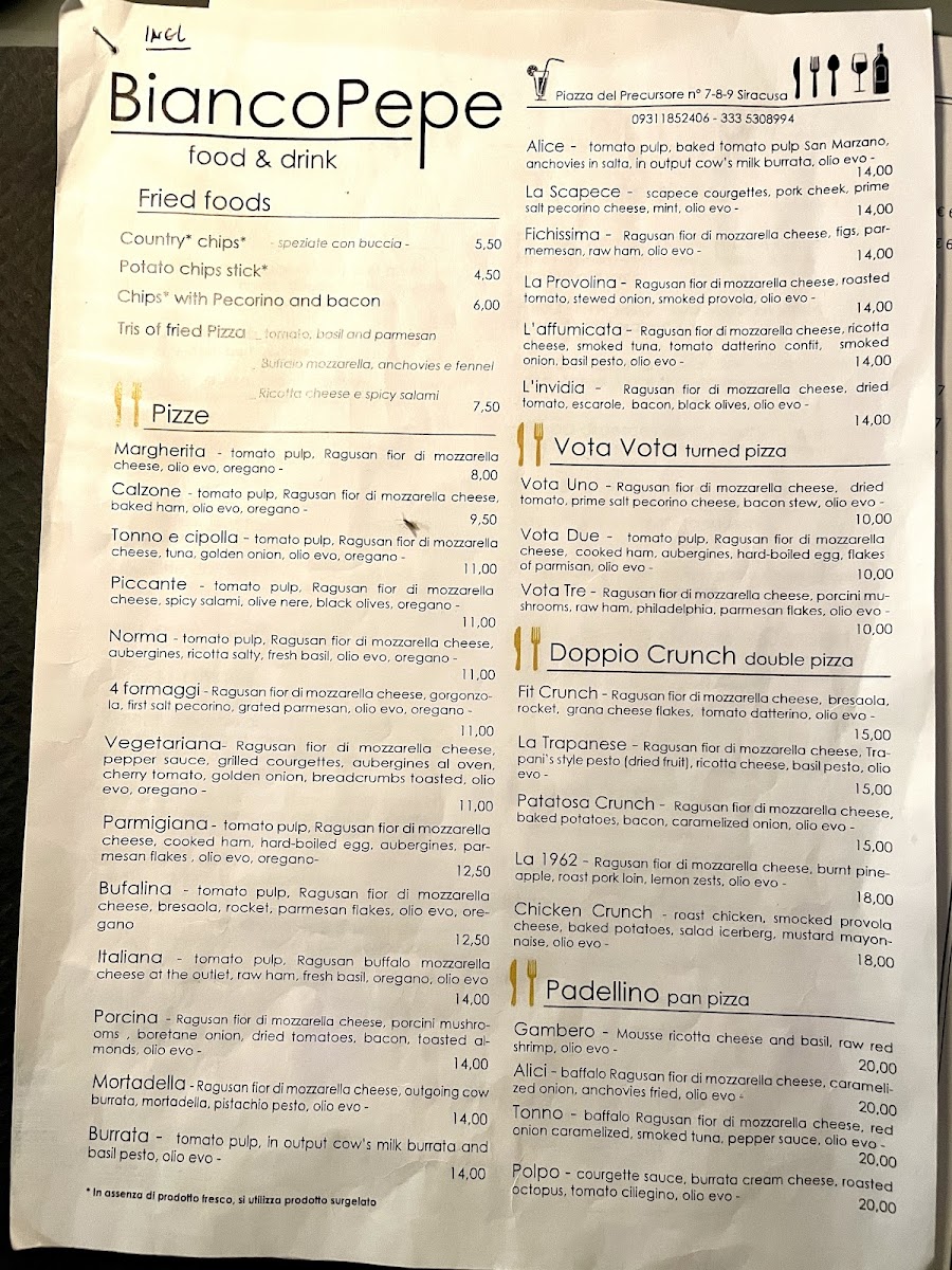 A Pizzeria Ortigia Ristorante - BiancoPepe Food&Drink Photo Menu 3