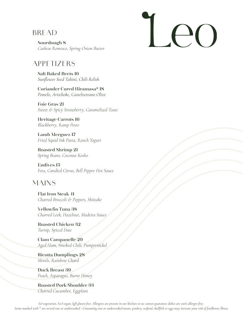 Leo Restaurant and Bar Photo Menu 4