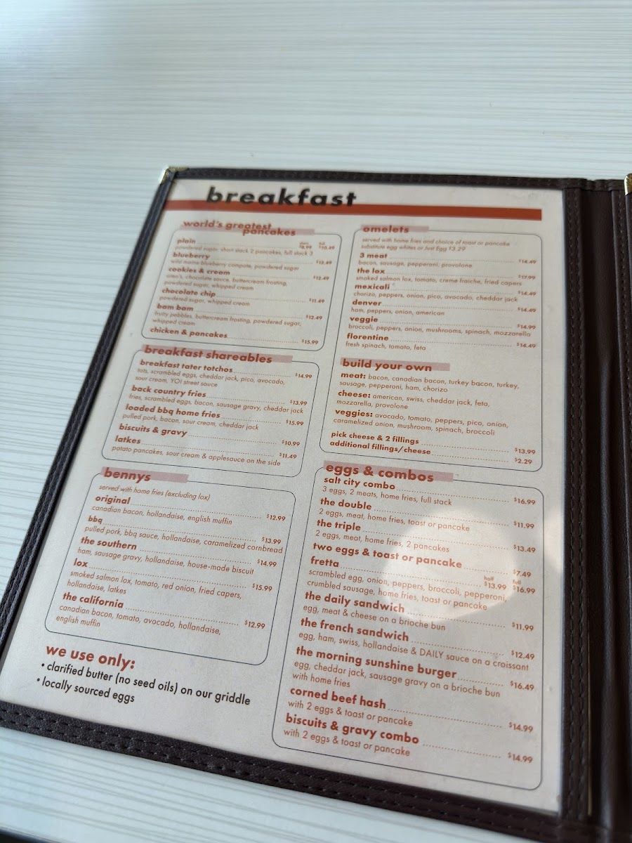 The Daily Diner Photo Menu 2