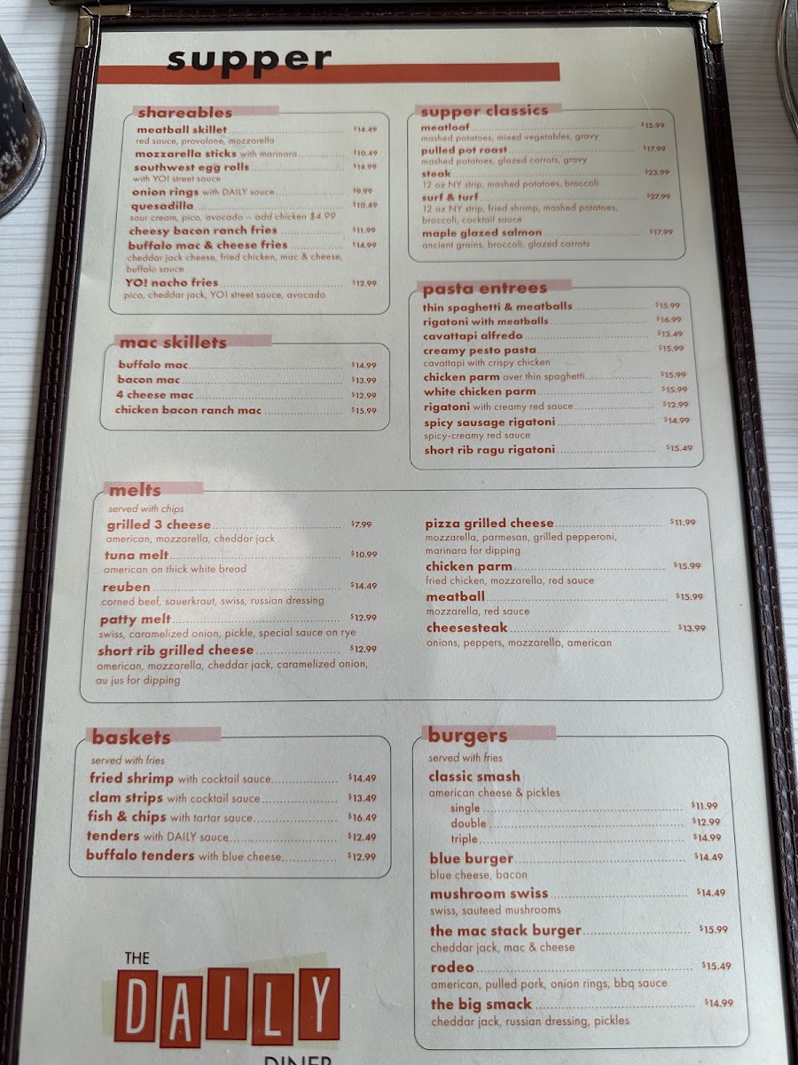 The Daily Diner Photo Menu 8