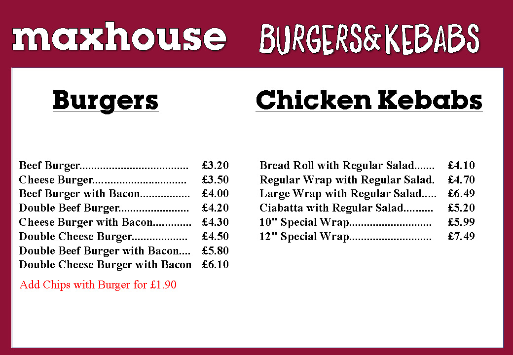 Maxhouse Sandwich and Salad Bar Photo Menu 3
