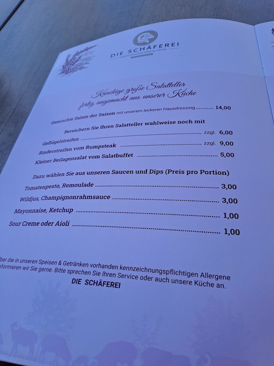 Restaurant DIE SCHÄFEREI Photo Menu 4
