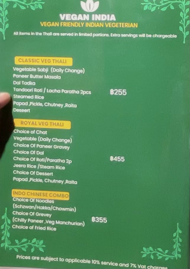 Vegan India - Pure Vegetarian Indian Restaurant Near MBK Mall Photo Menu 10