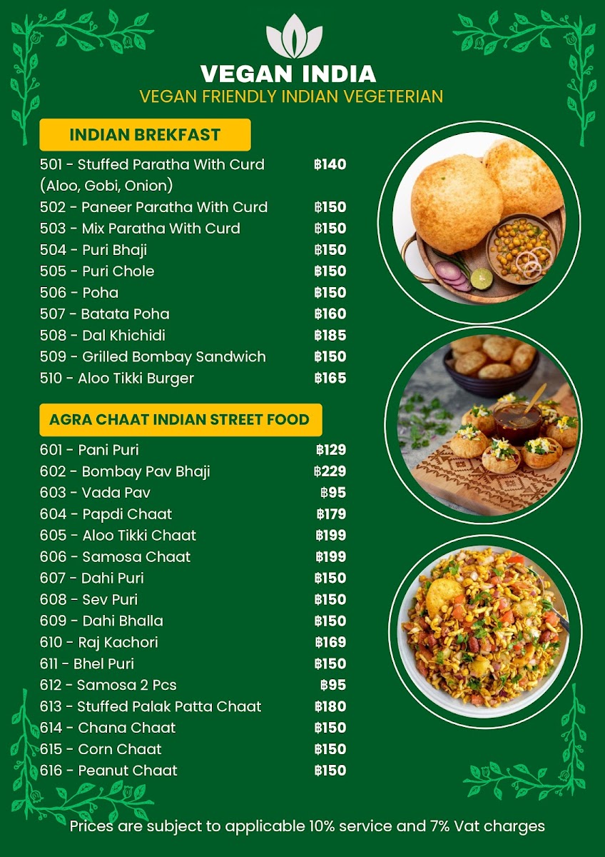Vegan India - Pure Vegetarian Indian Restaurant Near MBK Mall Photo Menu 2