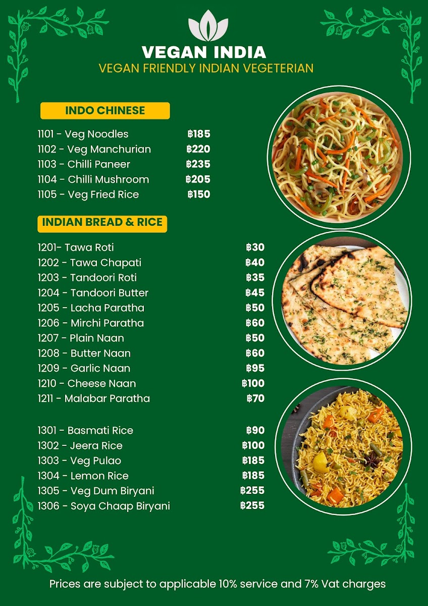 Vegan India - Pure Vegetarian Indian Restaurant Near MBK Mall Photo Menu 5