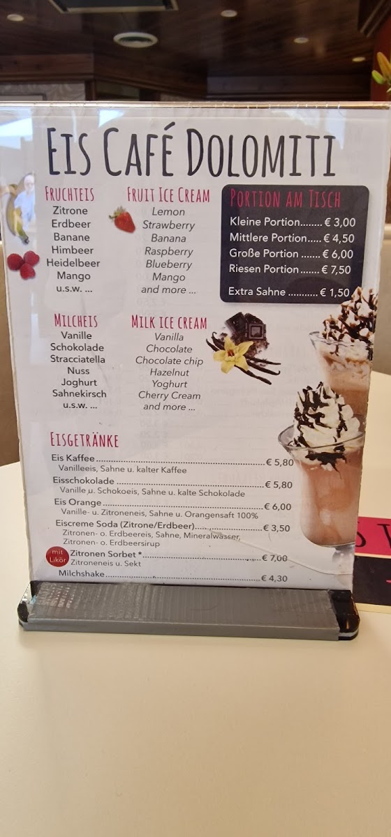 Eis Café Dolomiti Photo Menu 4