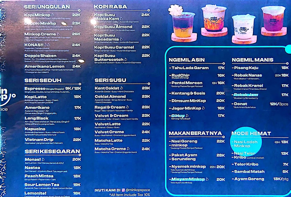 Minkop & Space Photo Menu 3