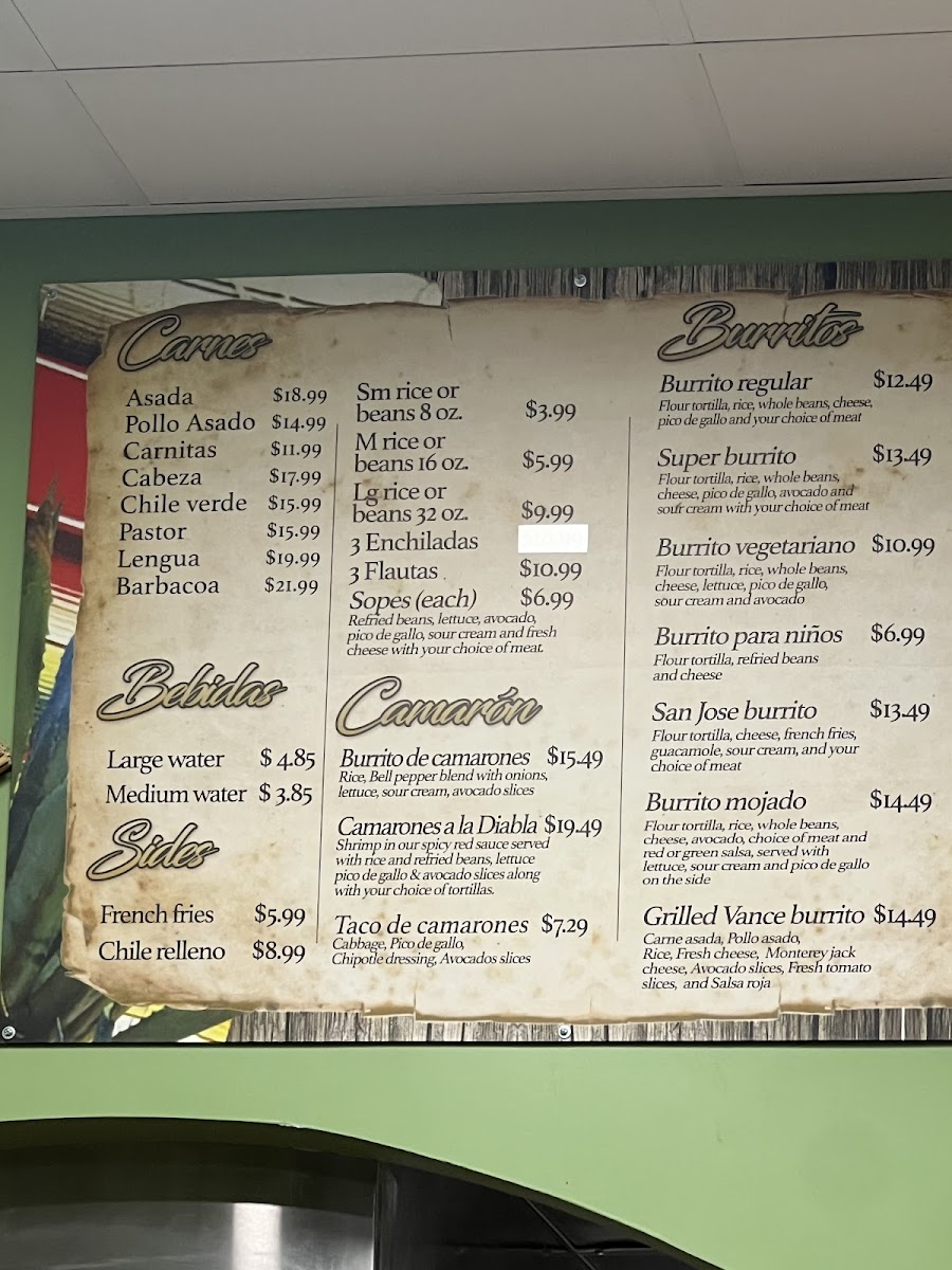 Lucy's Mexican Grill Photo Menu 1