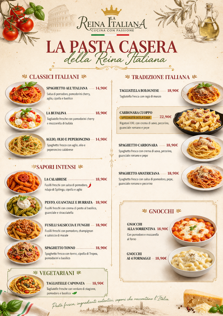 La reina italiana Photo Menu 1