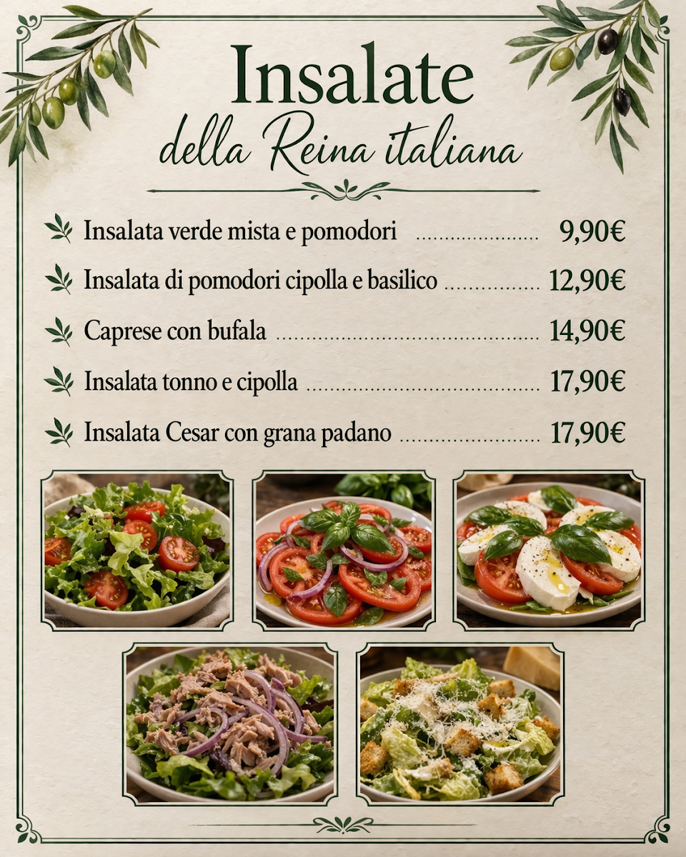 La reina italiana Photo Menu 7