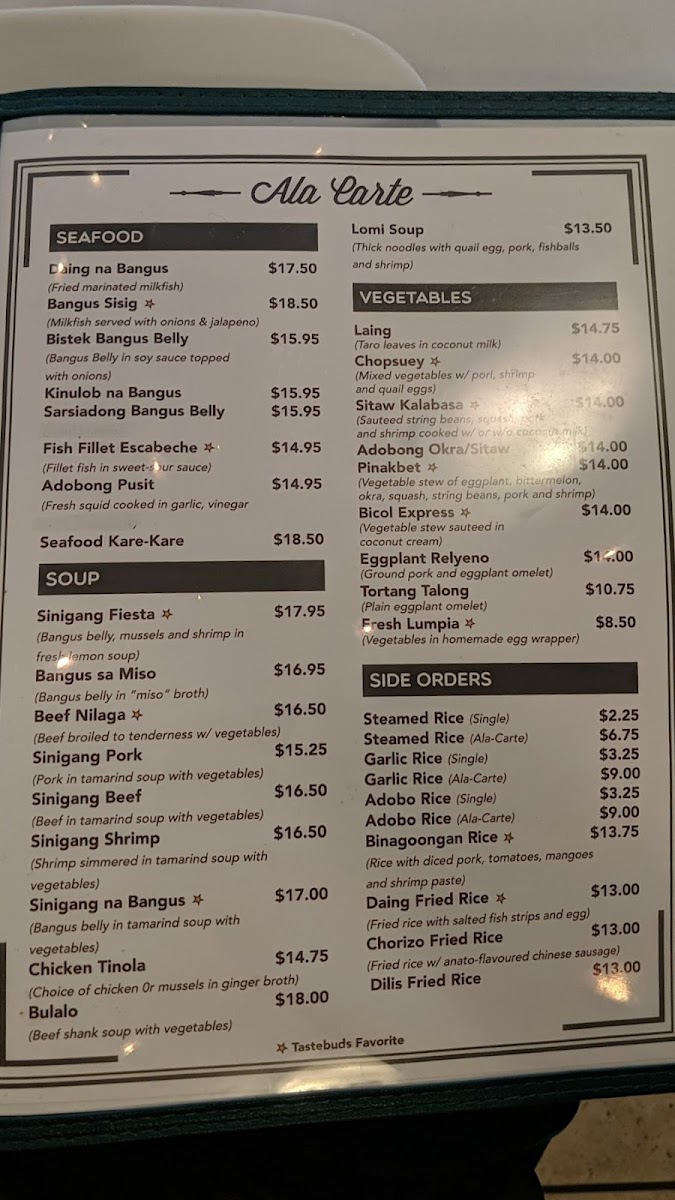 Tastebuds Lechon Photo Menu 6