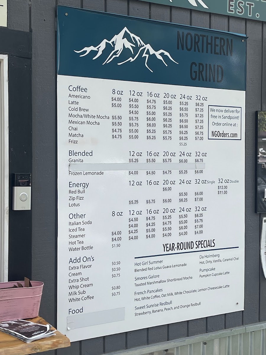 Northern Grind Photo Menu 1