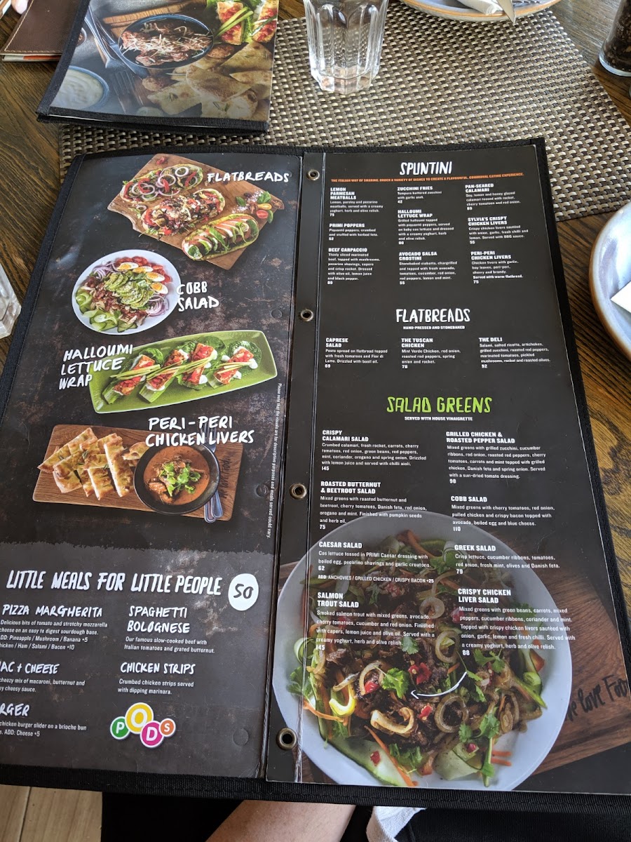 PRIMI Camps Bay Photo Menu 5