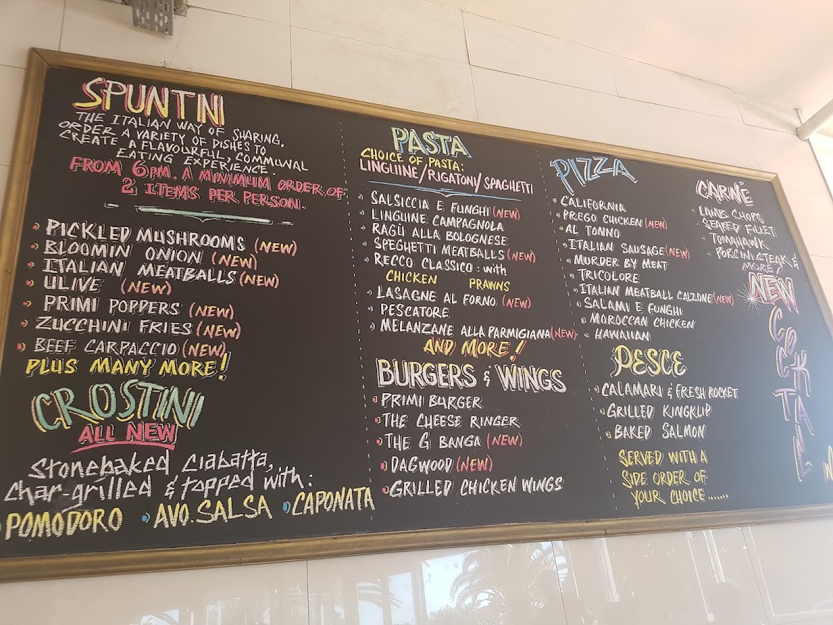 PRIMI Camps Bay Photo Menu 6