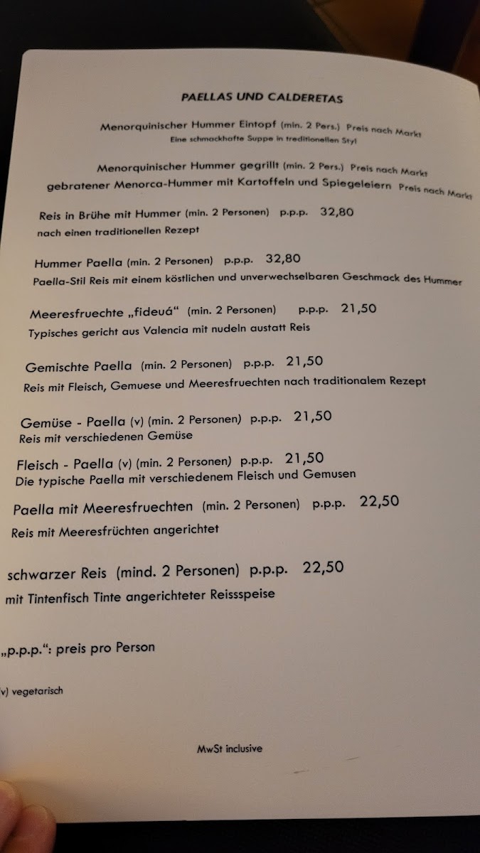 Restaurant Cala Mitjana Photo Menu 7