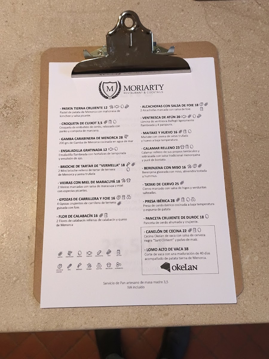 Moriarty Gintonic Club Photo Menu 7